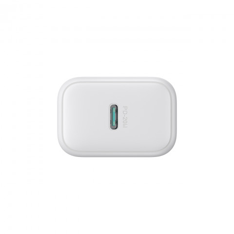 
USB-C PD QC 20W sieninis įkroviklis – baltas
