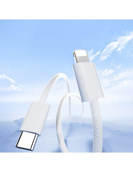 
Pintinis USB-C laidas – iPhone Lightning 30W 1m – baltas
