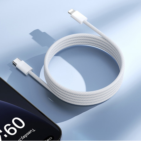 
Pintinis USB-C laidas – iPhone Lightning 30W 1m – baltas
