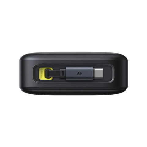 
„Free2Pull“ 20000 mAh išorinė baterija su ištraukiamu USB-C laidu, 65 W – juoda
