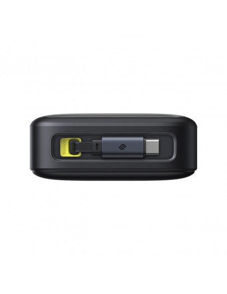 
„Free2Pull“ 20000 mAh išorinė baterija su ištraukiamu USB-C laidu, 65 W – juoda
