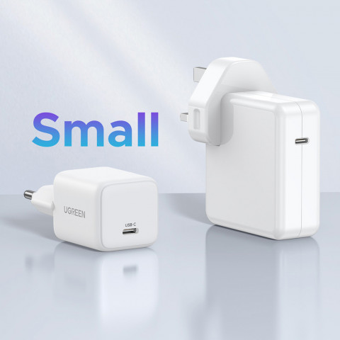 
X512 GaN USB-C 20W sieninis įkroviklis – baltas
