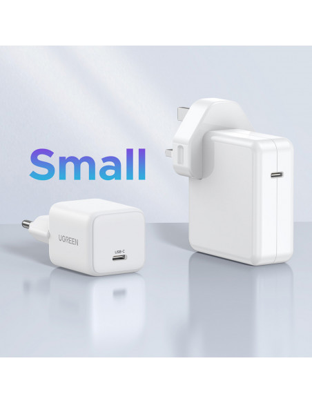 
X512 GaN USB-C 20W sieninis įkroviklis – baltas
