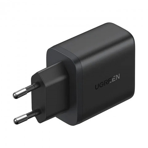 
X227 GaN USB-A USB-C 20W sieninis įkroviklis – juodas
