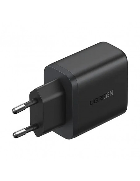 
X227 GaN USB-A USB-C 20W sieninis įkroviklis – juodas
