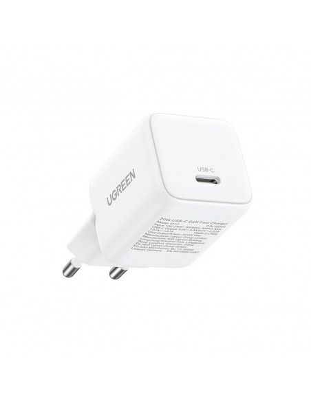 
X513 GaN USB-C 30W sieninis įkroviklis – baltas
