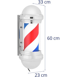 Šviečiantis kirpėjo stulpas, sukamasis laukas, 25 cm - sidabrinis