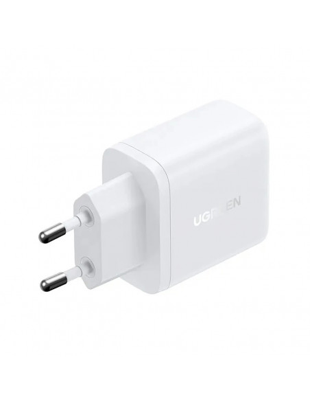 
X227 GaN USB-A USB-C 20W sieninis įkroviklis – baltas
