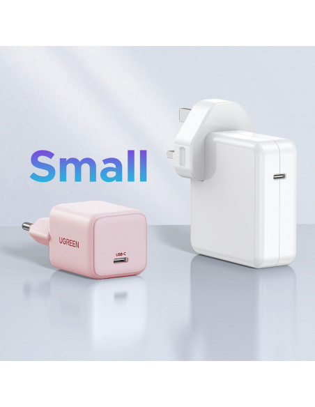 
X512 GaN USB-C 20W sieninis įkroviklis – rožinis
