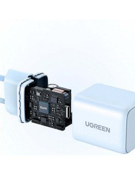 
X512 GaN USB-C 20W sieninis įkroviklis – mėlynas
