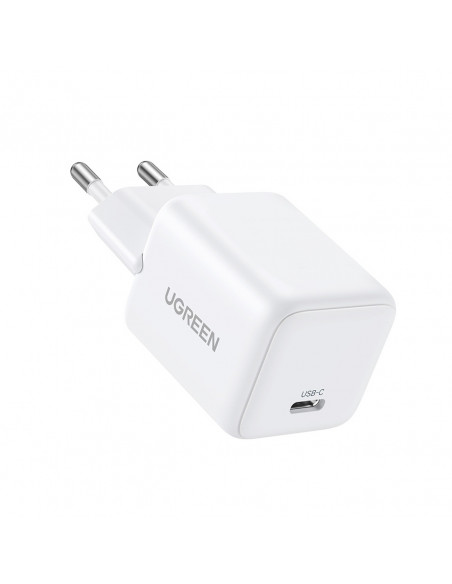 
X513 GaN USB-C 30W sieninis įkroviklis su 1 m USB-C laidu – baltas
