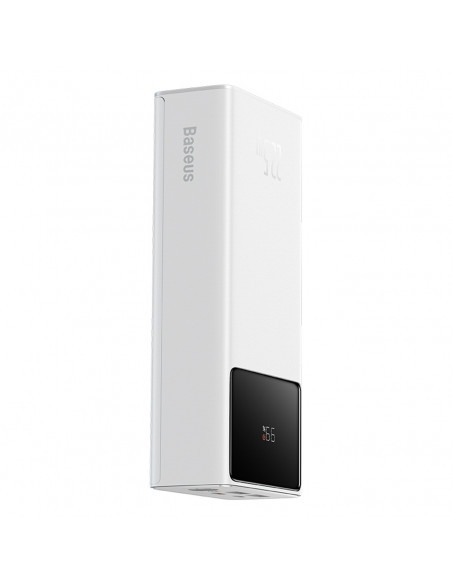 
Nešiojamoji baterija 30000mAh 22.5W su USB-A - USB-C 3A laidu 30cm - balta
