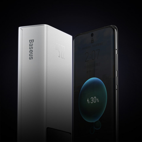 
Nešiojamoji baterija 30000mAh 22.5W su USB-A - USB-C 3A laidu 30cm - balta
