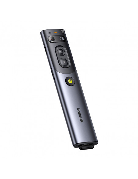 
Oranžinis taškas su dirbtiniu intelektu lazerinis žymeklis su automatiniu vertimu – pilkas
