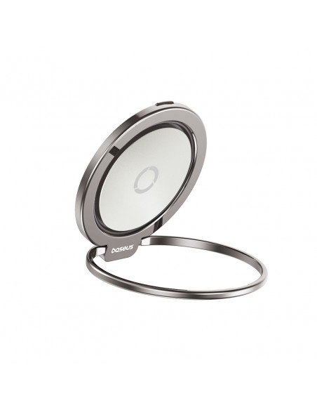 
Magnetinis žiedo laikiklis išmaniajam telefonui su stovo funkcija - titanas
