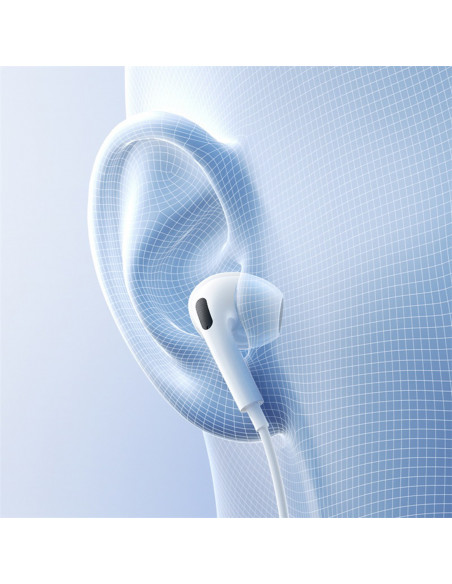 
USB-C laidinės į ausis įdedamos ausinės – baltos
