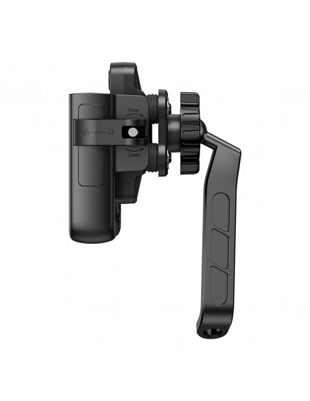 
Motociklo telefono laikiklis su smūgius sugeriančiu laikikliu veidrodėliui - juodas
