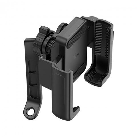 
Motociklo telefono laikiklis su smūgius sugeriančiu laikikliu veidrodėliui - juodas
