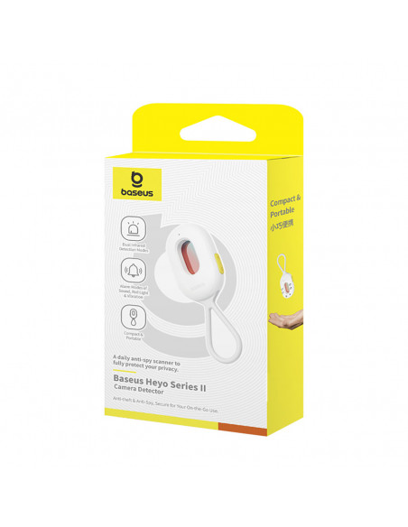 
Paslėptos kameros detektorius su signalizacija, mini žibintuvėlis, USB-A - USB-C laidas - baltas
