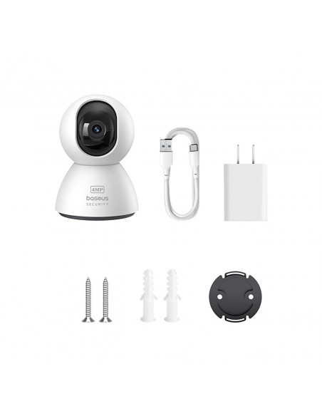 
„Security P1“ vidinė kamera su „MicroSD“ kortele, „Wi-Fi 3K“ stebėjimu – balta
