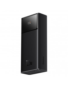 
Nešiojamoji baterija 30000mAh 22.5W su USB-A - USB-C 3A 30cm laidu - juoda
