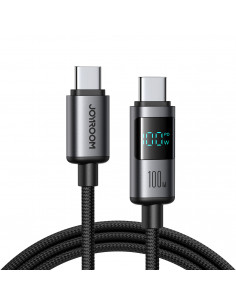 
USB-C 100W 1,2 m ekrano kabelis – juodas

