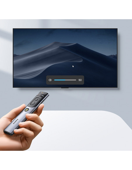 
Oranžinis taškas su dirbtiniu intelektu lazerinis žymeklis su automatiniu vertimu – pilkas
