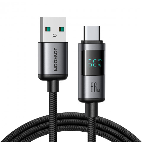 
Laidas su ekranu USB-A - USB-C 66W 1.2m - juodas
