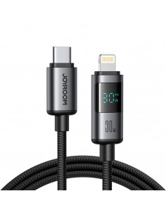 
USB-C ekrano kabelis – „iPhone Lightning“ 30 W, 1,2 m – juodas
