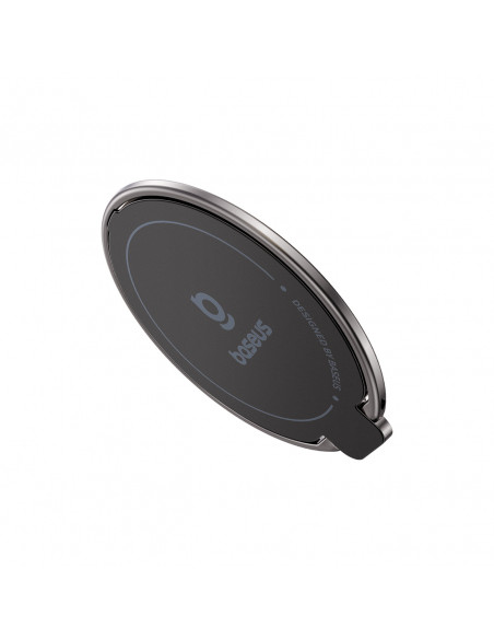 
Magnetinis žiedo laikiklis išmaniajam telefonui su stovo funkcija - titanas
