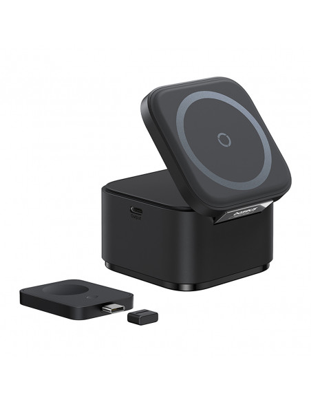 
3 viename „MagSafe“ 25 W išmaniojo laikrodžio įkroviklis – juodas
