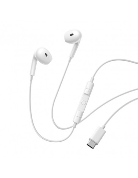 
USB-C laidinės į ausis įdedamos ausinės – baltos
