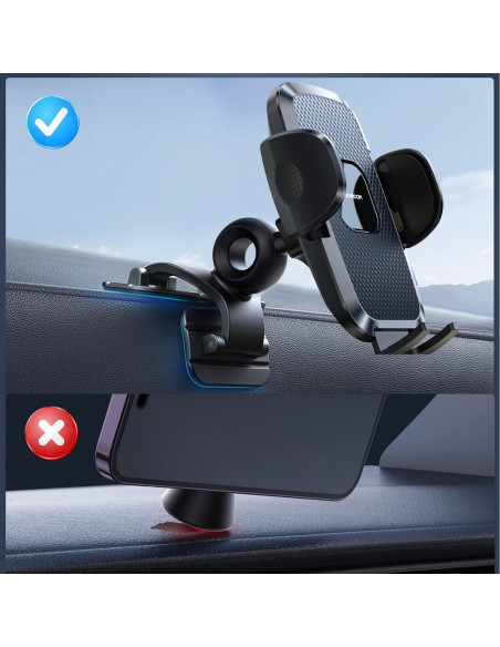 
Automobilinis laikiklis 4,7–7 colių telefonui, laikiklis su trimis kojelėmis
