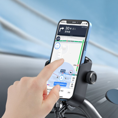 
Telefono laikiklis dviračiui, motociklui, motoroleriui 4,7–7 colių – juodas
