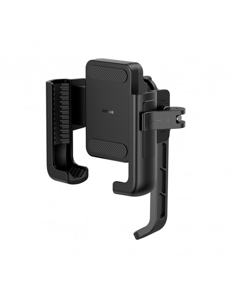 
Motociklo telefono laikiklis su smūgius sugeriančiu laikikliu veidrodėliui - juodas
