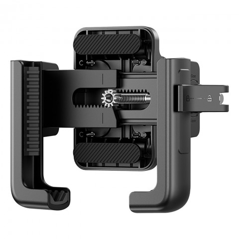 
Motociklo telefono laikiklis su smūgius sugeriančiu laikikliu veidrodėliui - juodas
