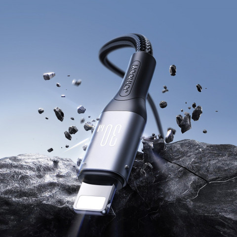 
USB-C – iPhone Lightning 30W 2m laidas – juodas
