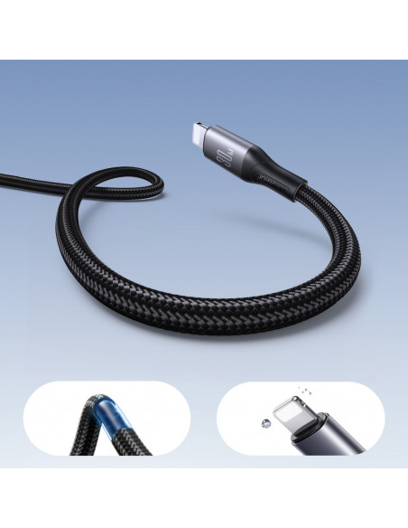 
USB-C – iPhone Lightning 30W 2m laidas – juodas
