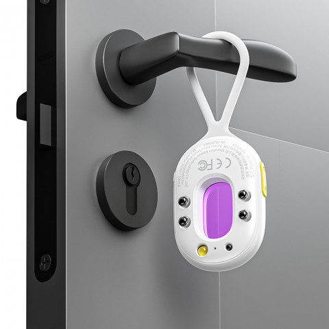 
Paslėptos kameros detektorius su signalizacija, mini žibintuvėlis, USB-A - USB-C laidas - baltas
