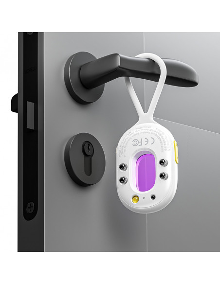 
Paslėptos kameros detektorius su signalizacija, mini žibintuvėlis, USB-A - USB-C laidas - baltas
