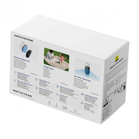 
„Security N1“ lauko kamera 2K stebėjimui – balta
