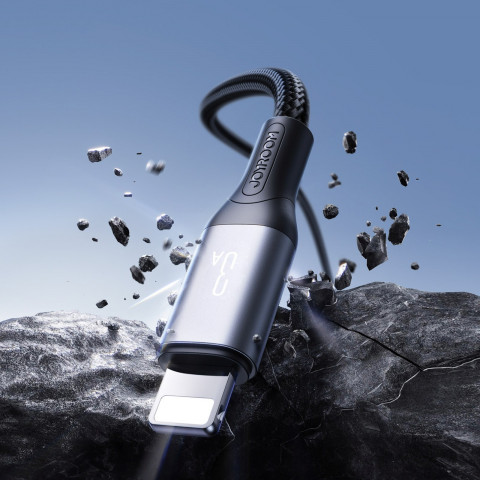 
USB-A - iPhone Lightning 3A kabelis 2 m - juodas
