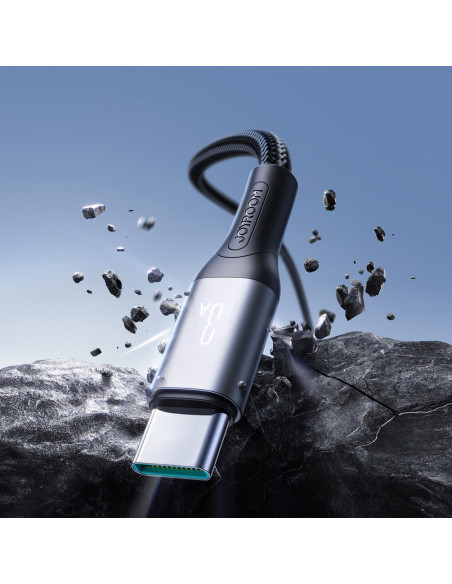 
USB-A - USB-C 3A 2 m laidas - juodas
