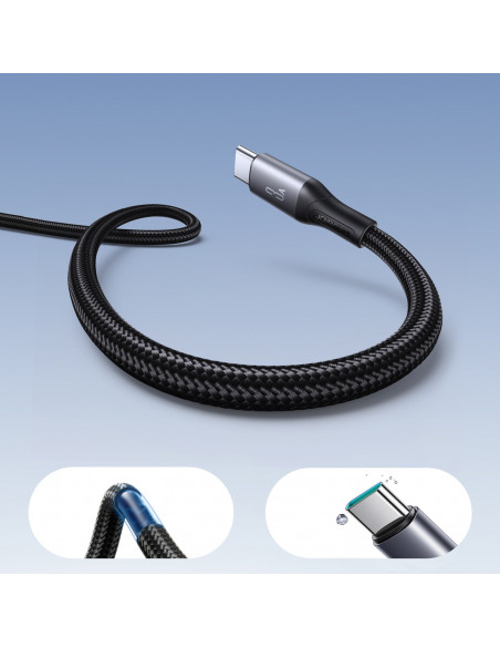 
USB-A - USB-C 3A 2 m laidas - juodas
