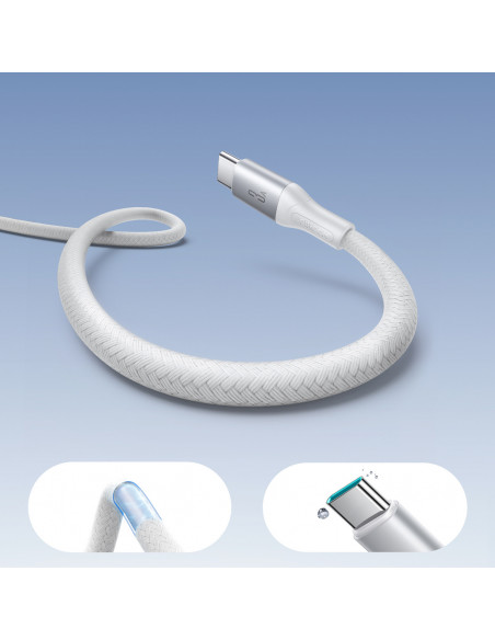 
USB-A - USB-C 3A 2 m kabelis - baltas
