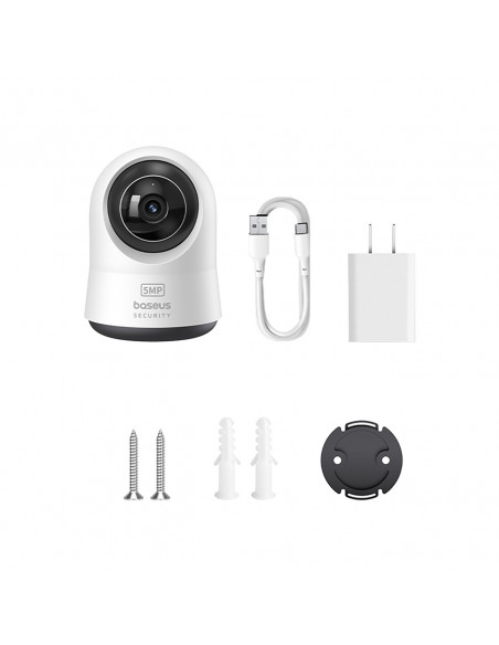 
„Security P1 Pro“ vidaus kamera su „MicroSD“ kortele, „Wi-Fi 3K“ dirbtinio intelekto stebėjimu – balta
