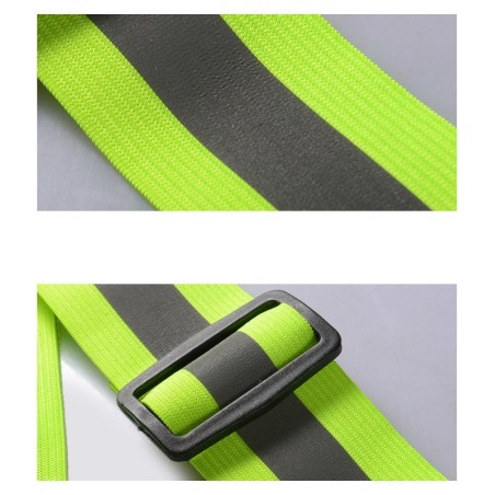 Šviesą atspindintys diržai, skirti važiuoti dviračiu, šviesą atspindinti liemenė geltona