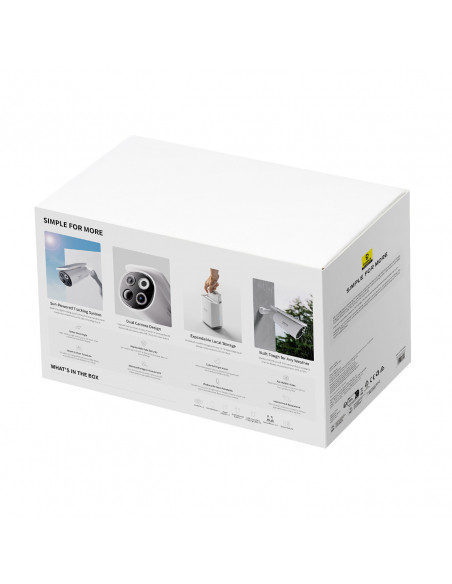 
Saulės energija varomas lauko stebėjimo rinkinys su 2 3K kameromis, 8 x 16 GB - baltas
