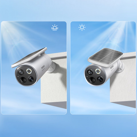 
Saulės energija varomas lauko stebėjimo rinkinys su 2 3K kameromis, 8 x 16 GB - baltas
