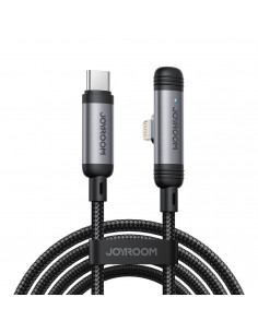 
Kampinis USB-C laidas – iPhone Lightning 30W 1.2m – juodas
